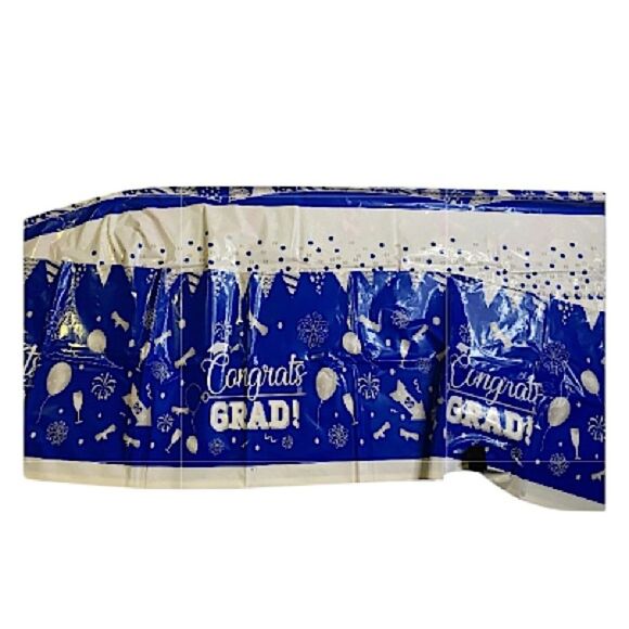 Graduation Party Supplies New Congrats Grad Banner Balloons and Tablecloth - Picture 2 of 3